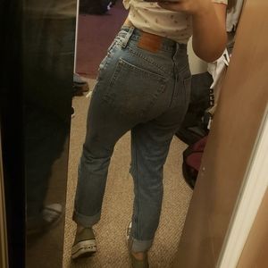 Distressed Levi 501's